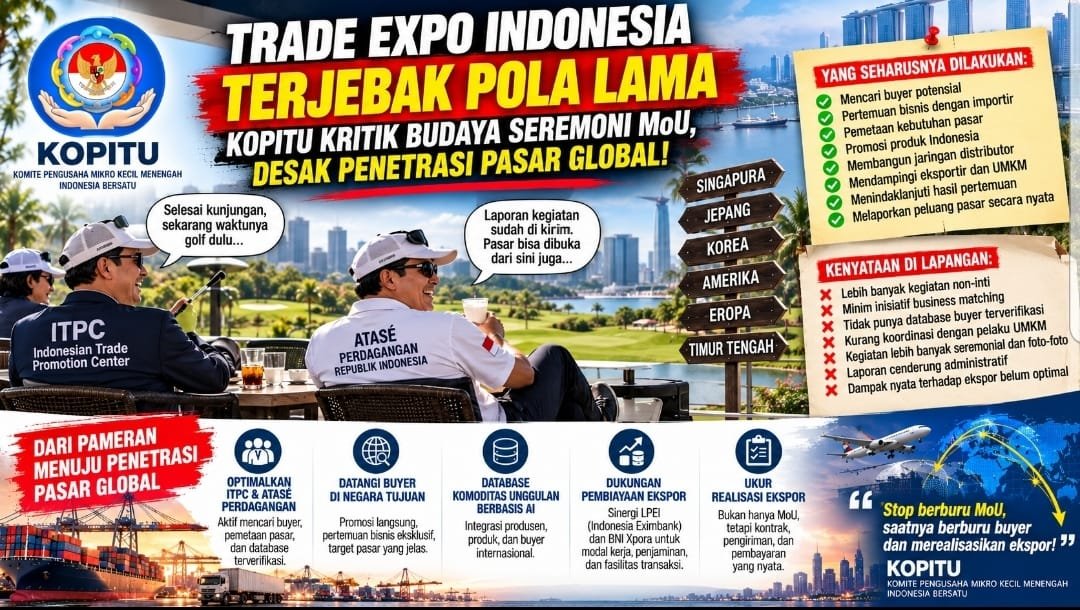 Trade Expo Indonesia Terjebak Pola Lama: KOPITU Kritik Budaya Seremoni MoU, Desak Penetrasi Pasar Global!